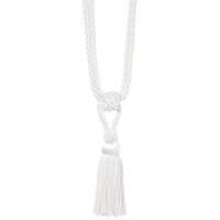 Embrasse met kwast in een witte kleur