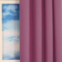 Verduisterende overgordijnstof met een mooie weefstructuur aan de voorzijde. De gladde achterzijde van de stof is effen naturel