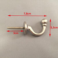 Grote embrassehaak in een mat nikkel kleur