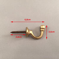 Middelgrote messingkleurige embrassehaak