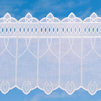 Witte val in transparante vitragelook