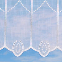 Witte val in transparante vitragelook