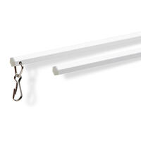 Luxe zeskantige aluminium trekstang in een lengte van 122 cm in de kleur wit