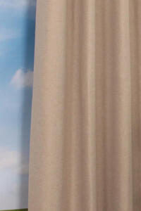 Twice is een soepel vallende overgordijnstof met een ingeweven visgraatmotief dat aan beide zijden van de stof zichtbaar is