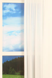 Soepelvallende fijn geweven vitrage in naturel