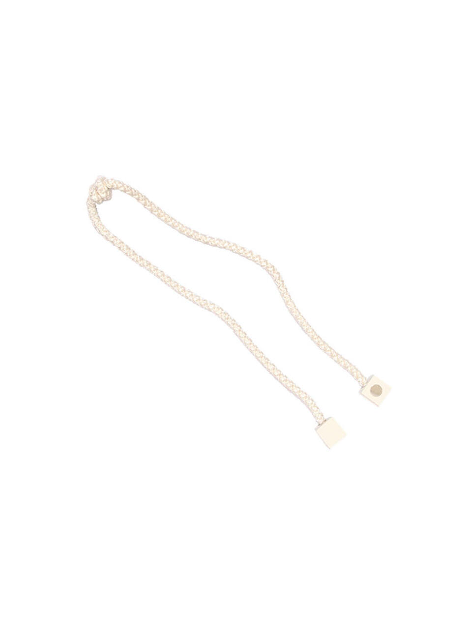 Naturelkleurige embrasse van een fijn glanzend koord