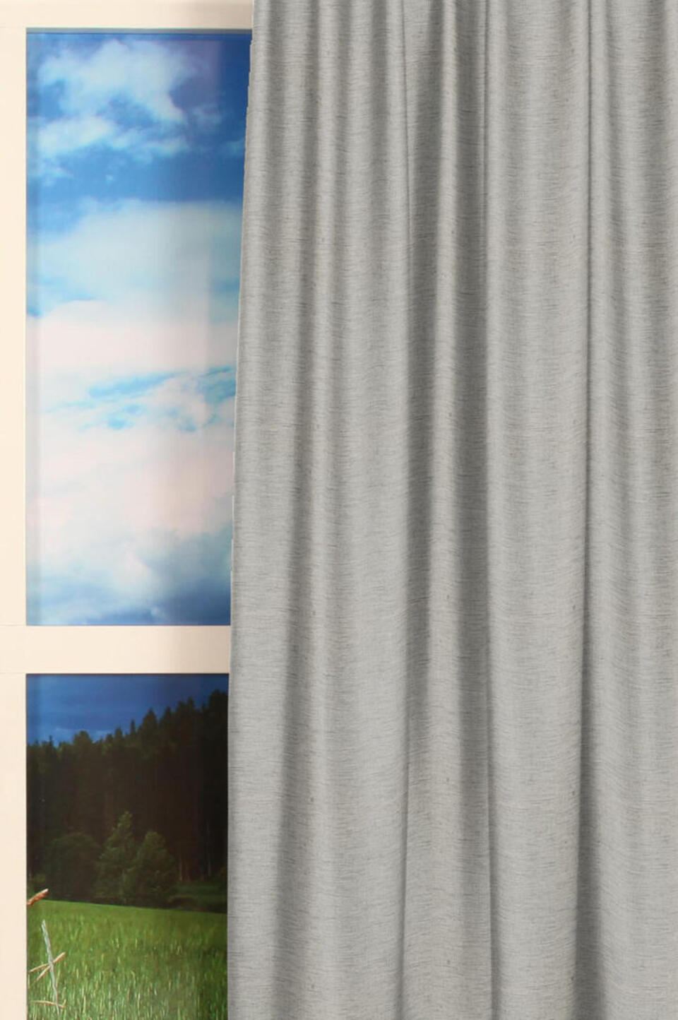 Soepelvallende lichtglanzende overgordijnstof met weefstructuur