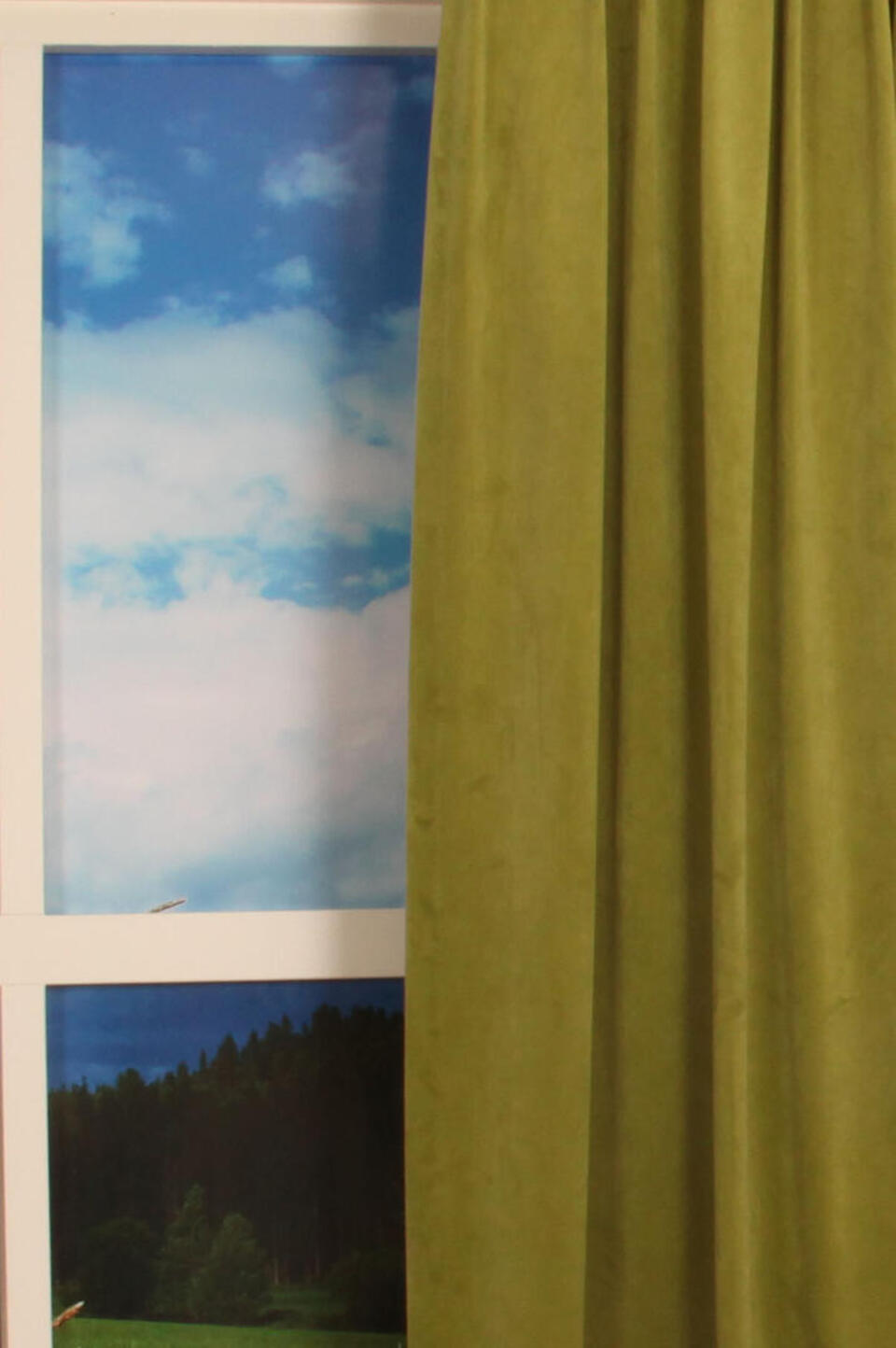 Prachtige isolerende velourslook overgordijnstof in een dichte kwaliteit