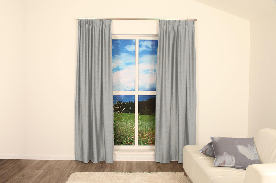 Soepelvallende lichtglanzende overgordijnstof met weefstructuur