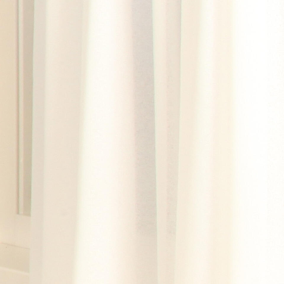 Soepelvallende fijn geweven vitrage in naturel