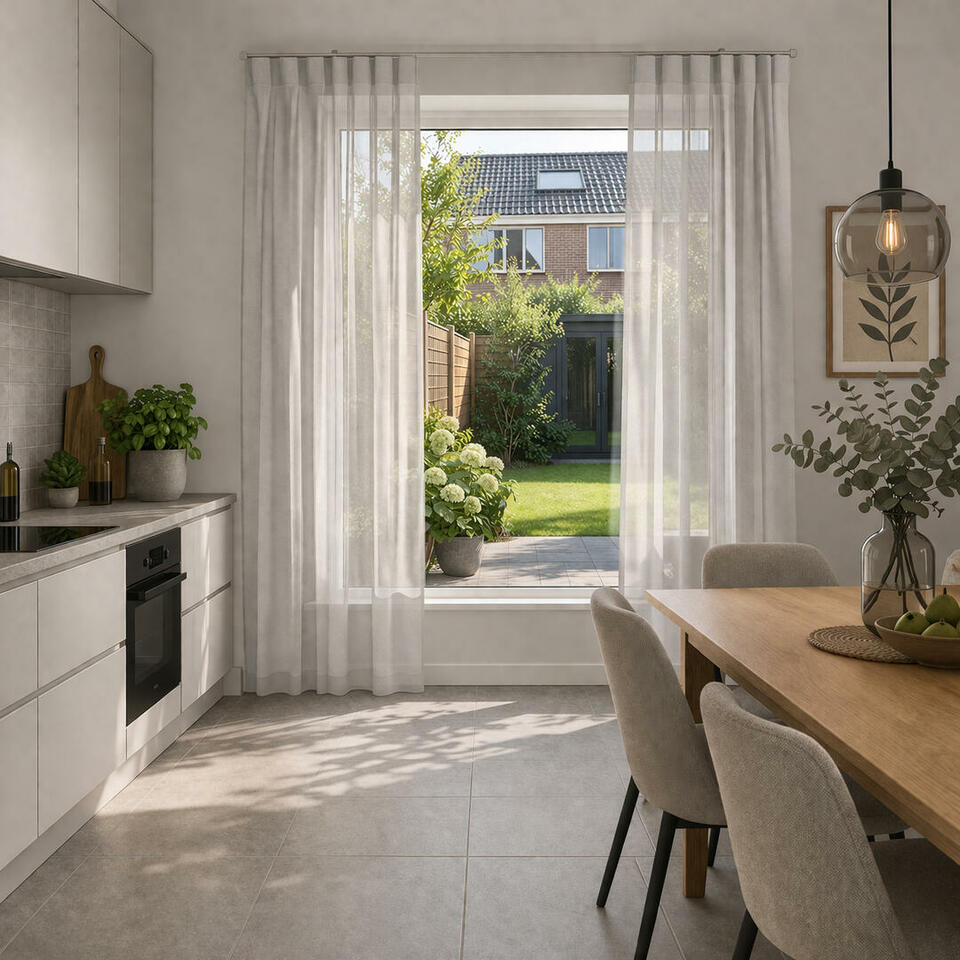 Soepelvallende transparante inbetween