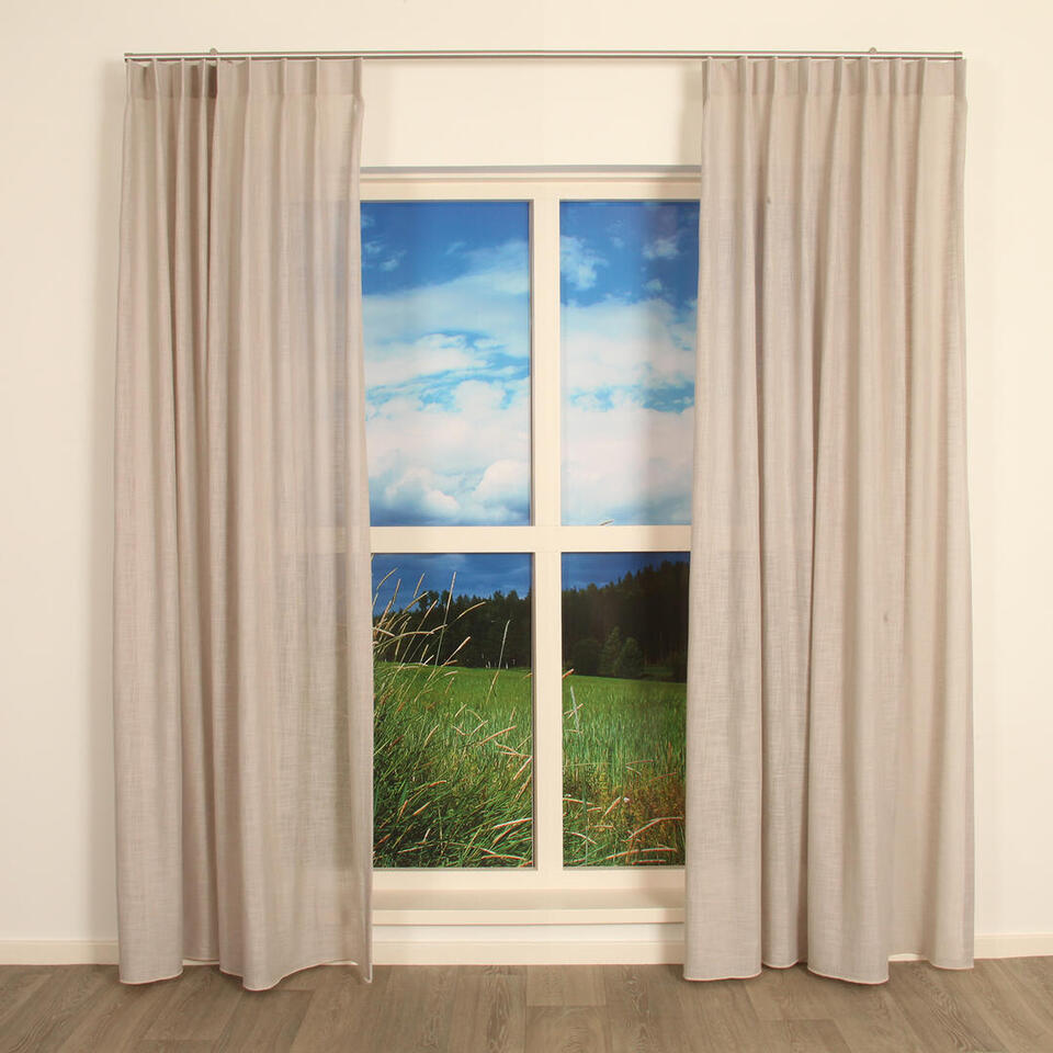 Mara is een dikkere kwaliteit inbetween gordijnstof met een stoere weving