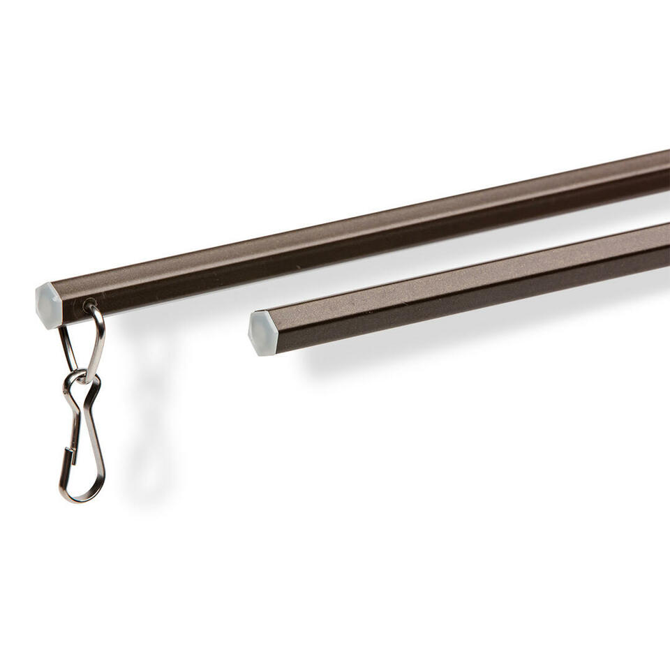 Luxe zeskantige aluminium trekstang in een lengte van 152 cm in de kleur Antiek